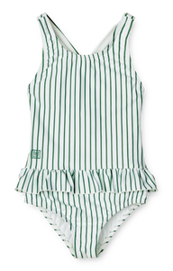 Liewood Amara Printed Swimsuit - Stripe Green / Creme